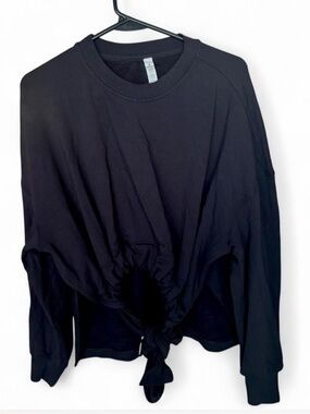 lululemon athletica Black Tie-Front Sweatshirt
